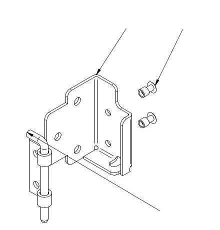 Правый фиксатор блока выдачи в сборе