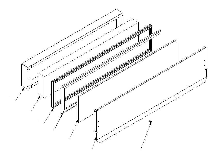 Дверь блока выдачи в сборе