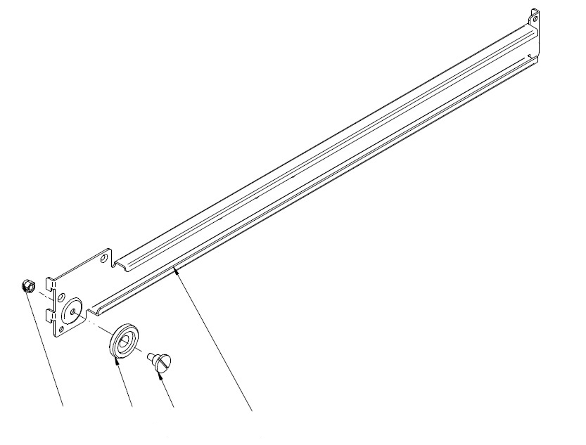 Левый нижний рельс в сборе