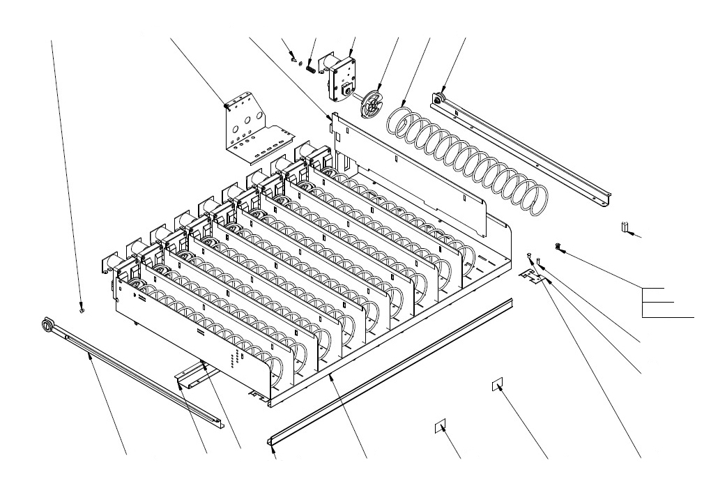 Поддон для снеков — одиночная спираль в сборе