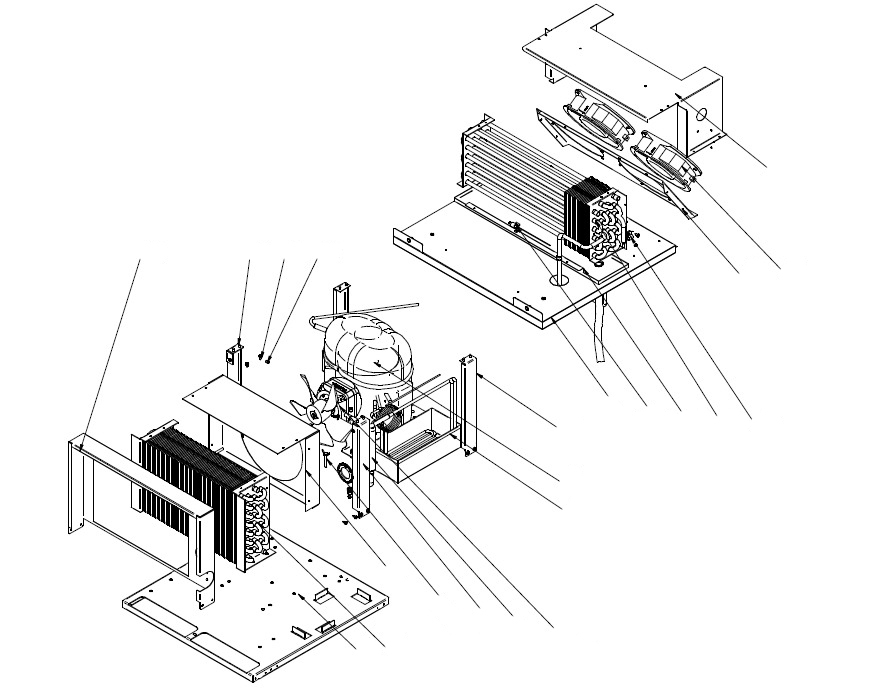 Холодильная система с хладагентом R290 в сборе
