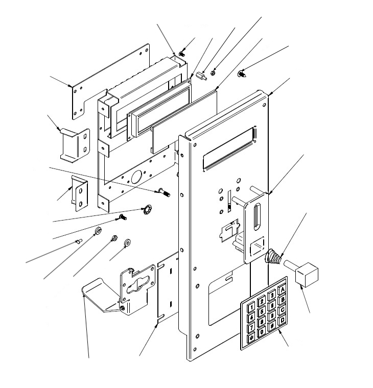 Прорезь для приёма монет в сборе